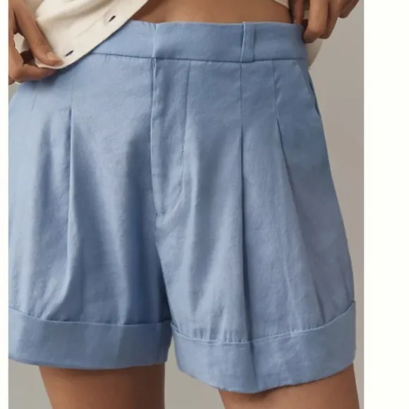 NWT ANTHROPOLOGIE The Avery Pleated Trouser Shorts by Maeve SIZE 10