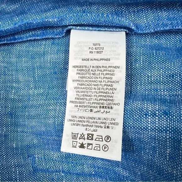 NWT Boden Cornwall 100% Linen High Rise Shorts Moroccan Blue Tonic Size 12