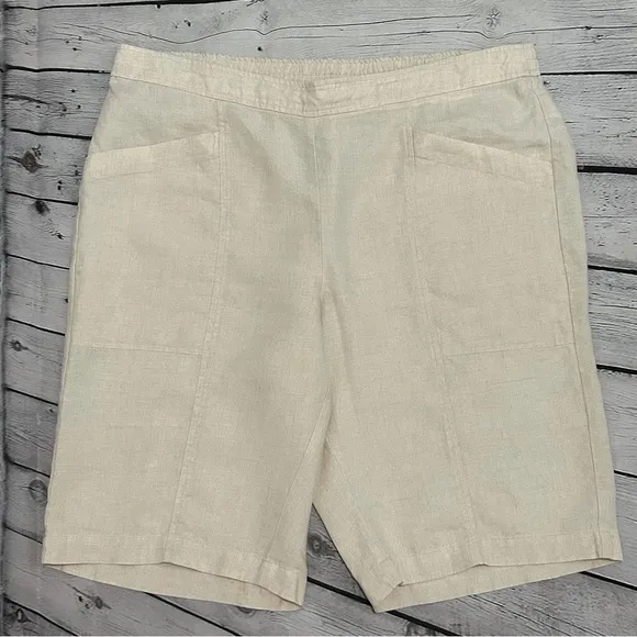 NWT Eileen Fisher Organic Linen City Shorts