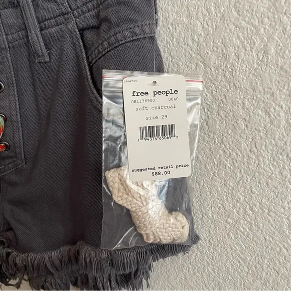 NWT Free People Denim Slouchy Shorts