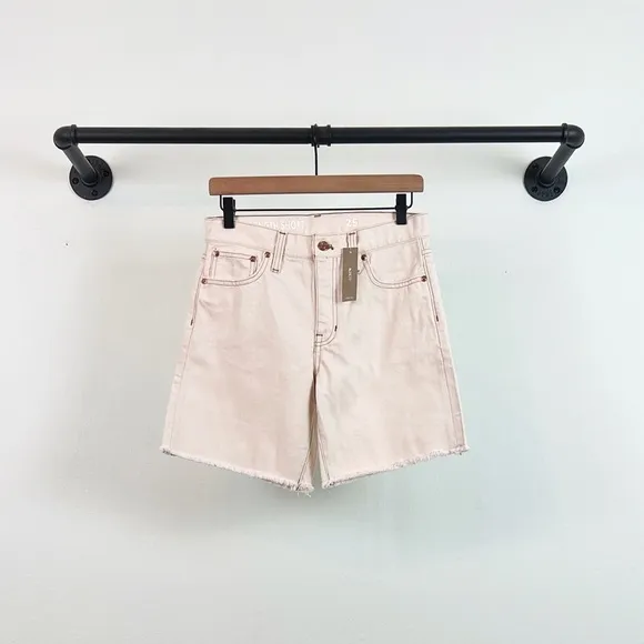 NWT J. Crew Mid-length denim short in ecru BF400