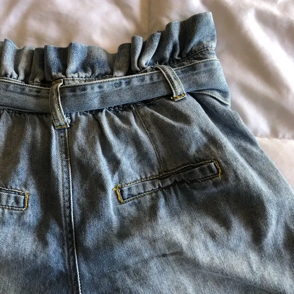 NWT Paperbag High Waisted Denim Cutoff Shorts