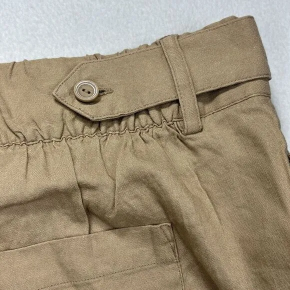 NWT Soft surroundings Bermuda Shorts Womens XL Shifting Sands Linen Sand Dunes