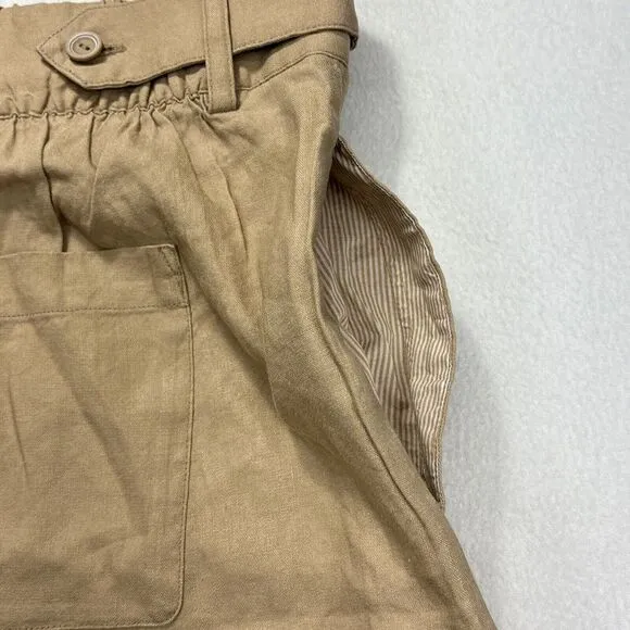 NWT Soft surroundings Bermuda Shorts Womens XL Shifting Sands Linen Sand Dunes