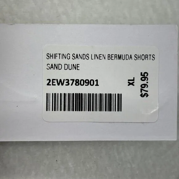 NWT Soft surroundings Bermuda Shorts Womens XL Shifting Sands Linen Sand Dunes