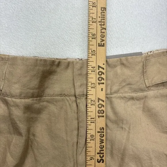 NWT Soft surroundings Bermuda Shorts Womens XL Shifting Sands Linen Sand Dunes