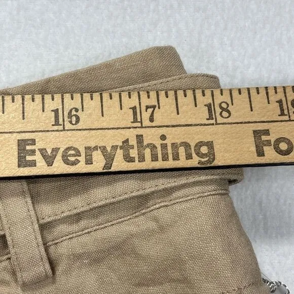 NWT Soft surroundings Bermuda Shorts Womens XL Shifting Sands Linen Sand Dunes