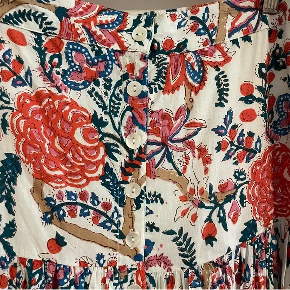 NWT Soft Surroundings Wild Bloom Botanical Sunset Floral Maxi Skirt Size XL