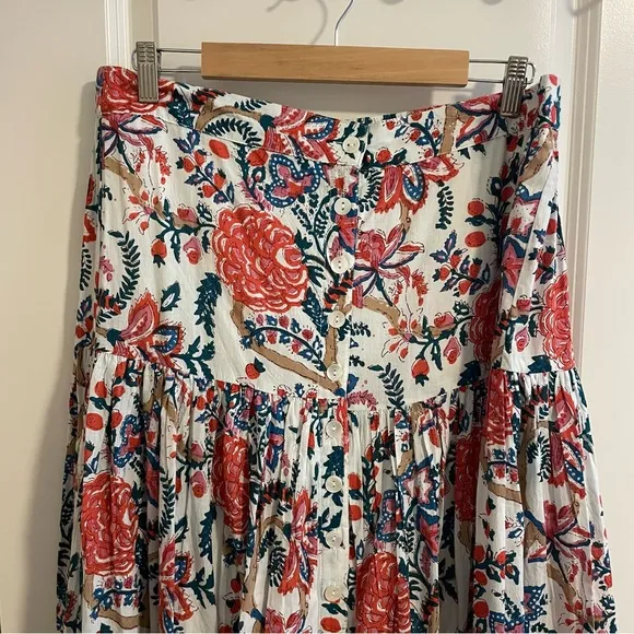 NWT Soft Surroundings Wild Bloom Botanical Sunset Floral Maxi Skirt Size XL