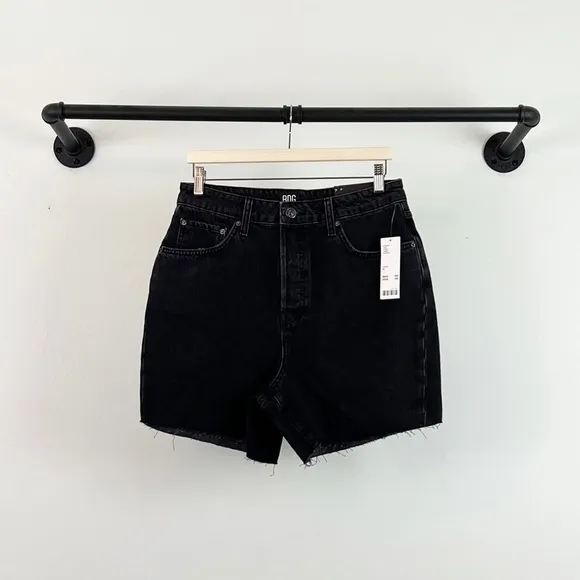 NWT Urban Outfitters BDG 90’s Long Inseam High Rise Denim Shorts in Black