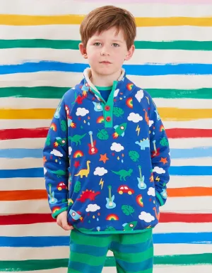 Organic Playtime Mix-Up Print Cosy Fleece Sweatshirt