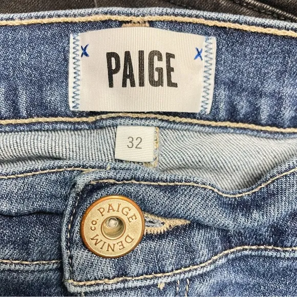Paige Jimmy Jimmy Medium Wash Denim Maternity Shorts Womens Size 32