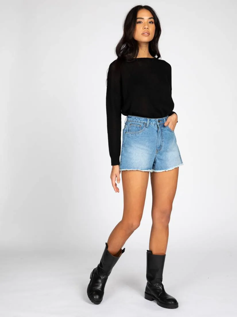 Penny Kick Flare Denim Short
