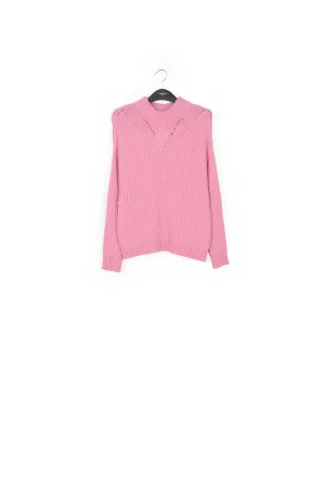 Pink knitted boxy sweater