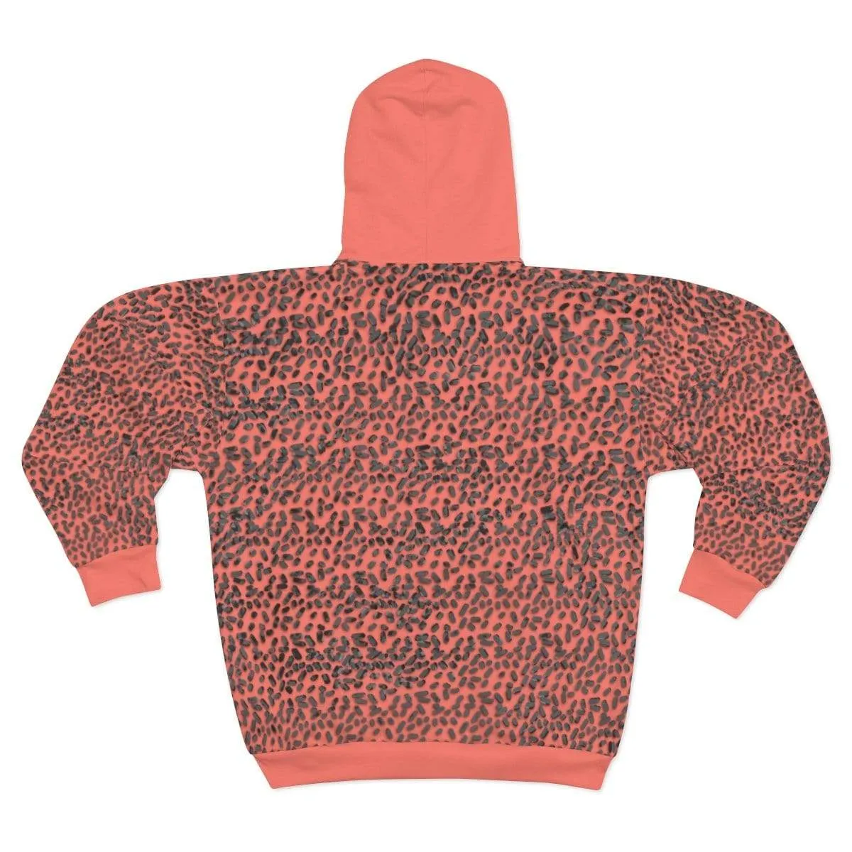 Plumskum Cut Sew AOP Zip Hoodie - Coral