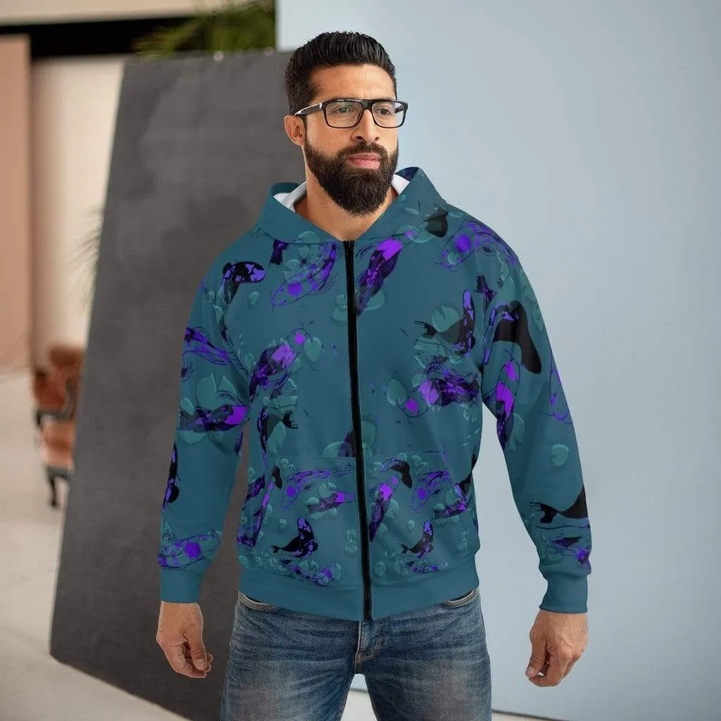 Plumskum Koi Dream AOP Unisex Zip Hoodie