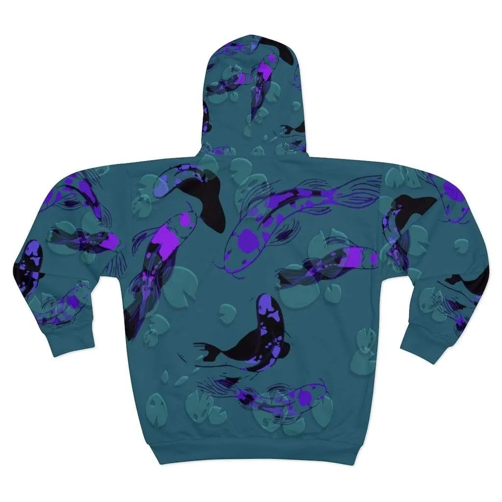 Plumskum Koi Dream AOP Unisex Zip Hoodie