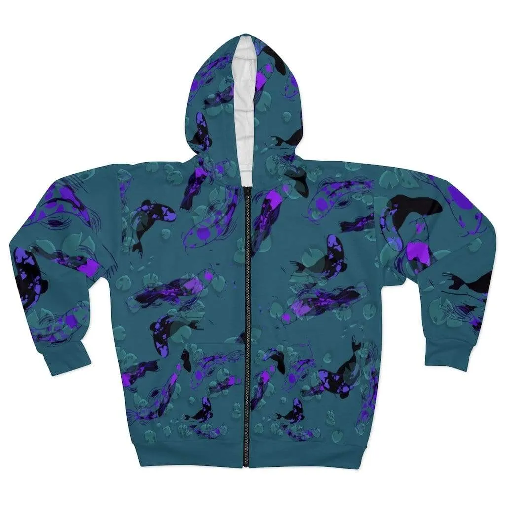 Plumskum Koi Dream AOP Unisex Zip Hoodie