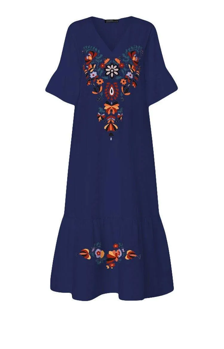 Plus Sizes Short Sleeves Maxi Dresses