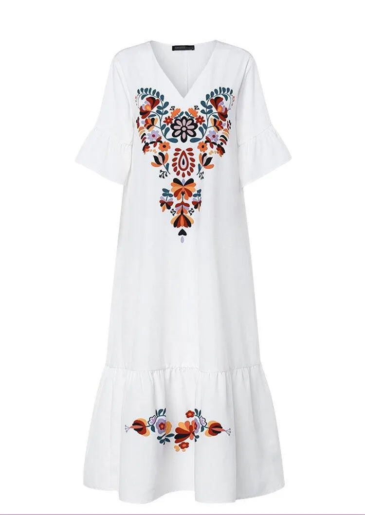 Plus Sizes Short Sleeves Maxi Dresses