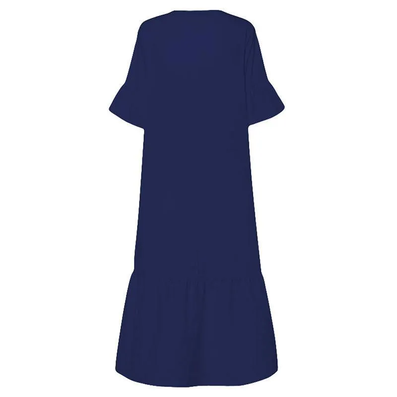 Plus Sizes Short Sleeves Maxi Dresses
