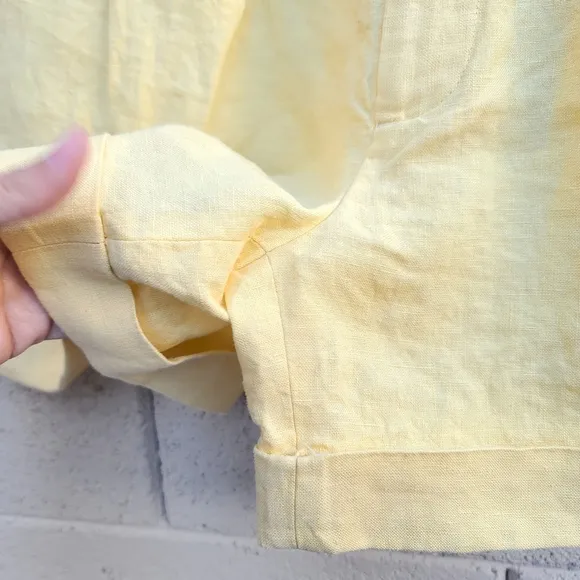 Polo Ralph Lauren | Belted Linen Pale Yellow Shorts Size 4