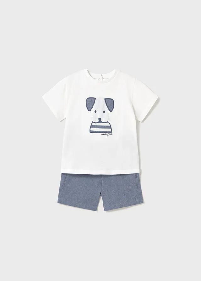 Pre-Order Mayoral 1252 Blue Shorts Set