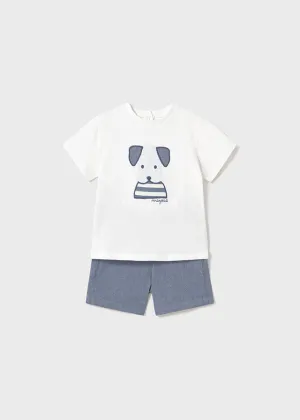 Pre-Order Mayoral 1252 Blue Shorts Set
