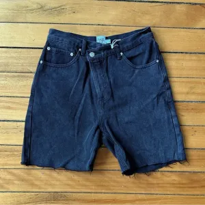 Princess Polly Eliana Criss Cross Black Denim Shorts