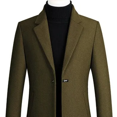 Quality men's plus size coats custom winter autumn wool coat jacket