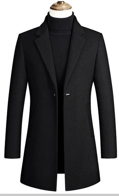 Quality men's plus size coats custom winter autumn wool coat jacket