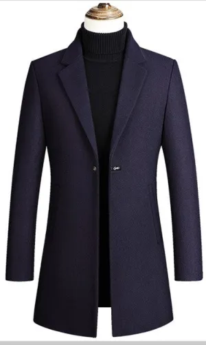 Quality men's plus size coats custom winter autumn wool coat jacket