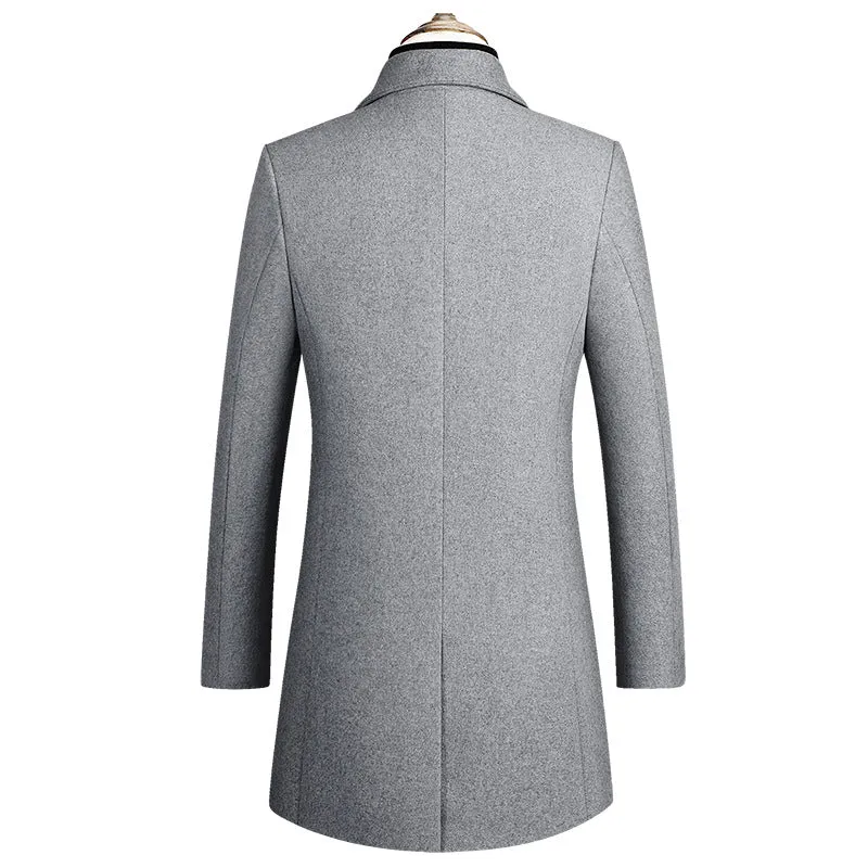 Quality men's plus size coats custom winter autumn wool coat jacket