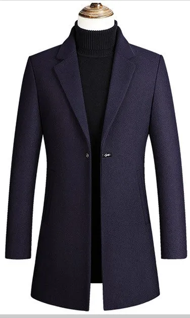 Quality men's plus size coats custom winter autumn wool coat jacket