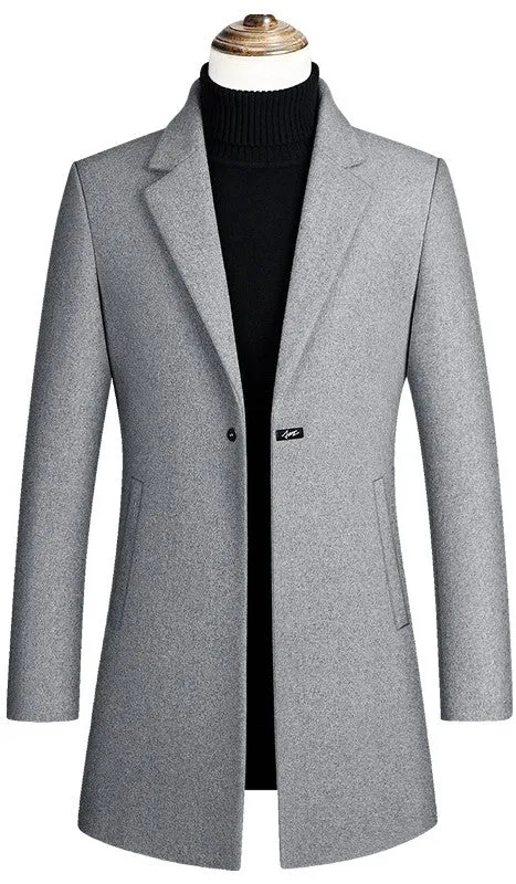 Quality men's plus size coats custom winter autumn wool coat jacket