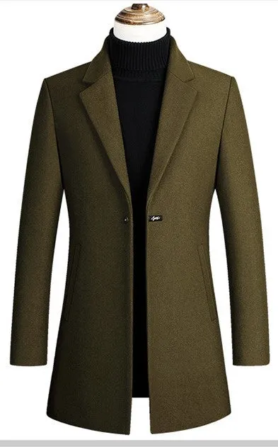 Quality men's plus size coats custom winter autumn wool coat jacket