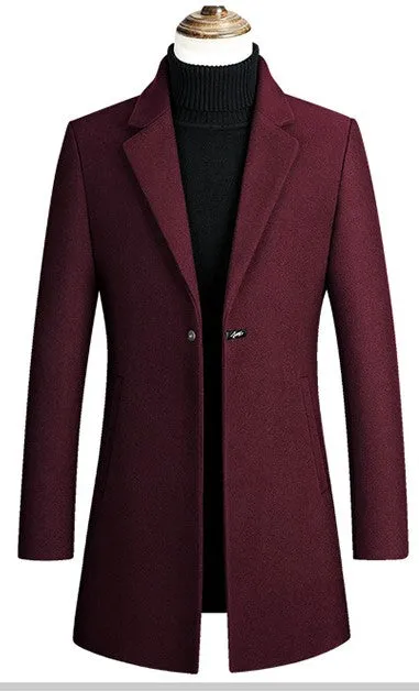 Quality men's plus size coats custom winter autumn wool coat jacket