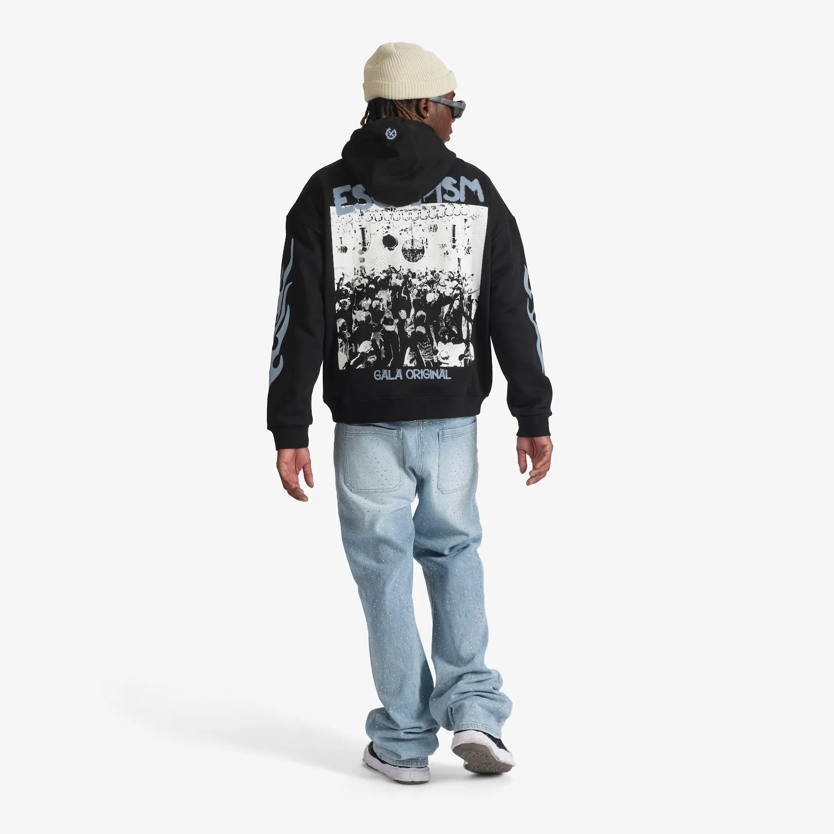 "Escapism" Hoodie (black/steel)