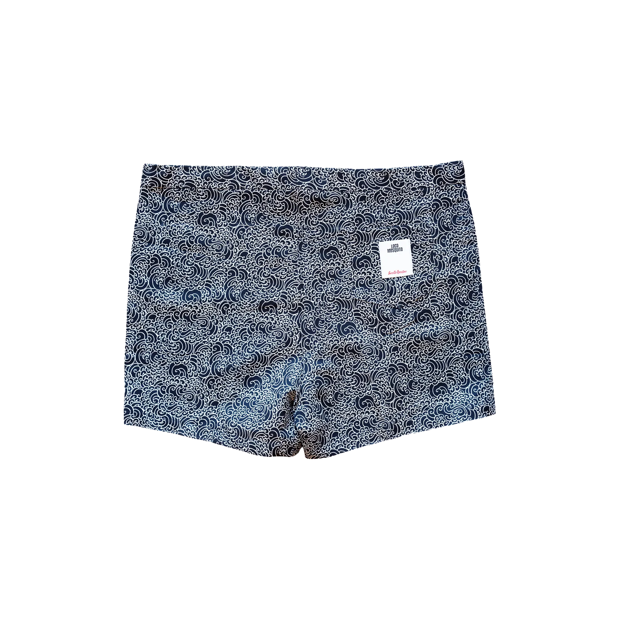 "GUY LE TATOOER X LOCO MOSQUITO" ALLOVER BLACK WAVES MENS BOXERS