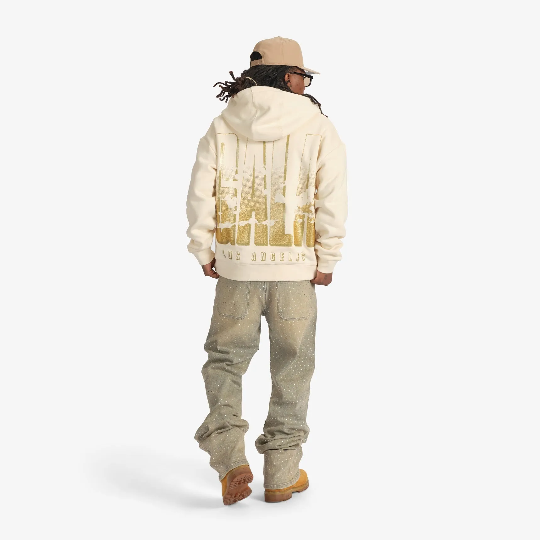 "Name" Zip Hoodie (cream)