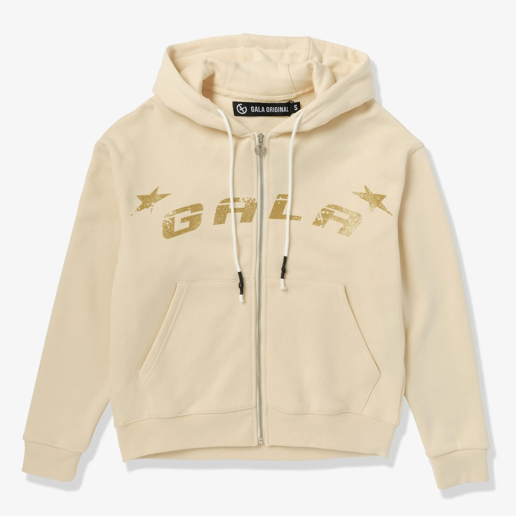 "Name" Zip Hoodie (cream)