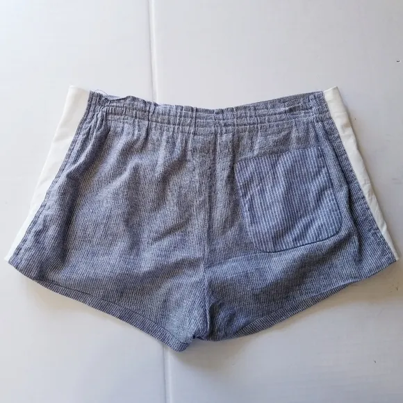 Rag &amp; Bone | Linen Pinstripe Shorts with Leather