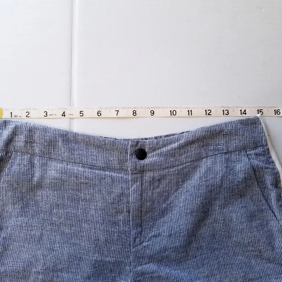 Rag &amp; Bone | Linen Pinstripe Shorts with Leather