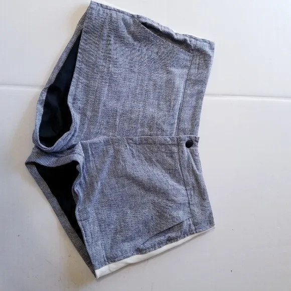 Rag &amp; Bone | Linen Pinstripe Shorts with Leather
