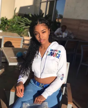 Rainbow Sparkle Drippin Sauce | White Zip Up Jacket