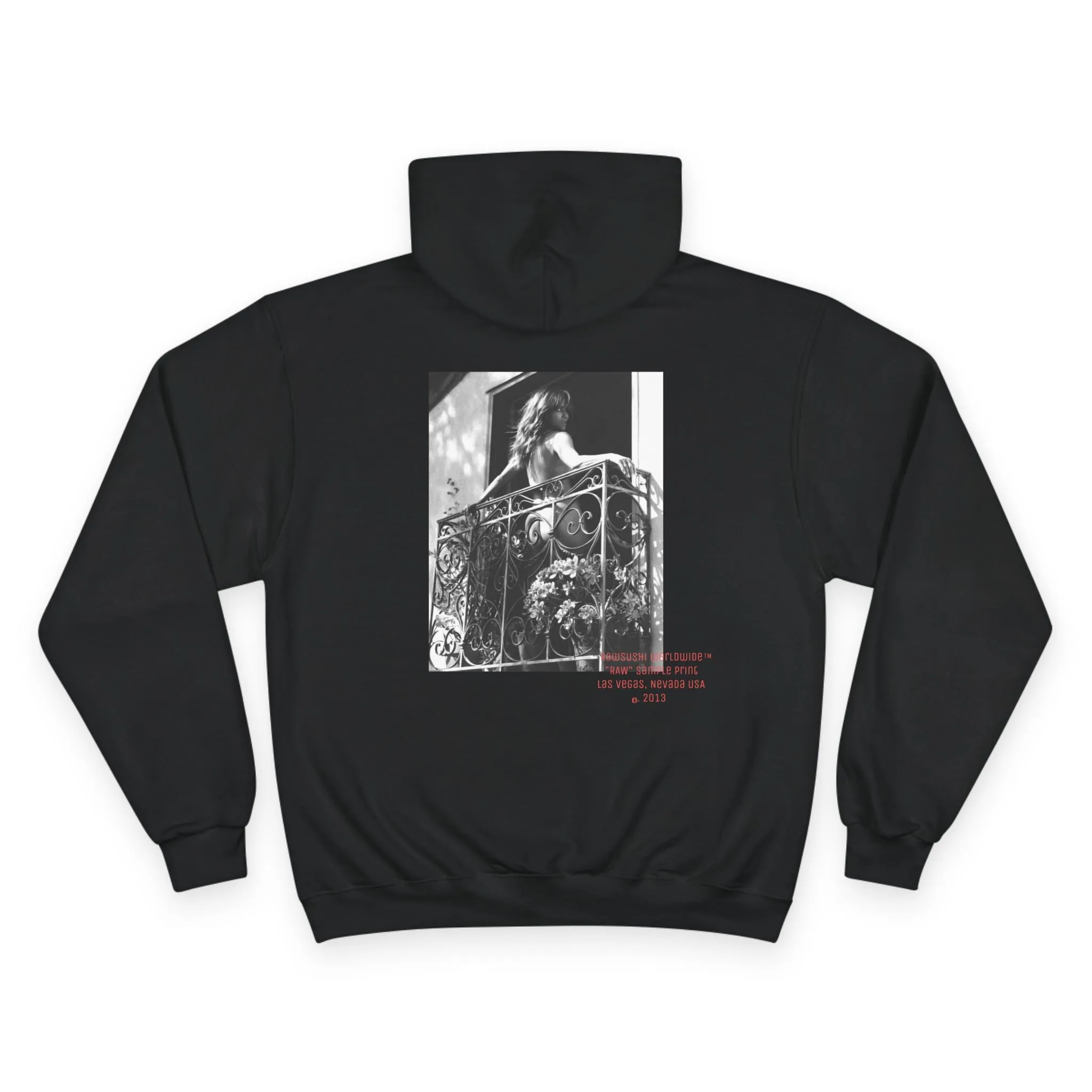 raw sushi "RAW SAMPLE PRINT" HB Champion Hoodie