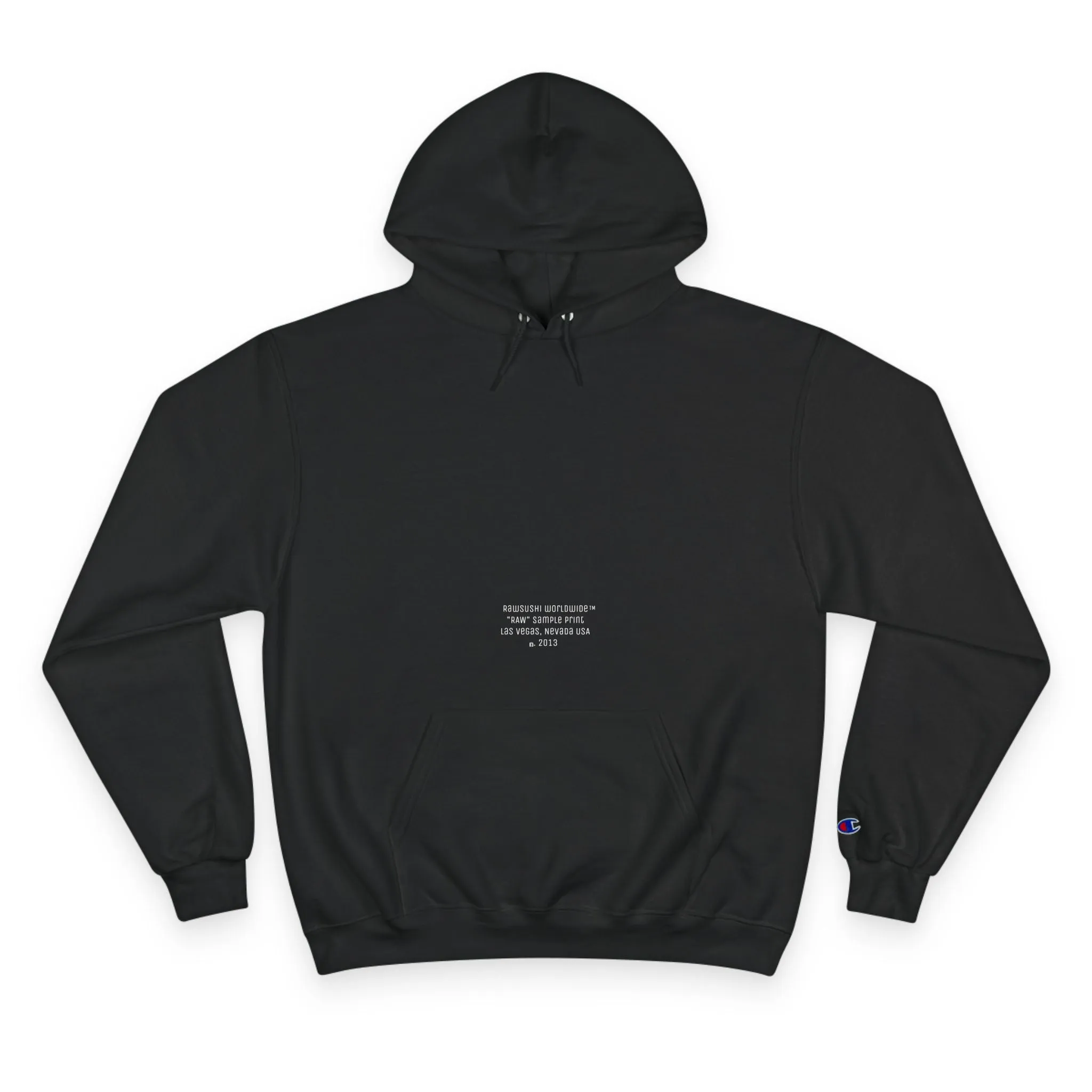 raw sushi "RAW SAMPLE PRINT" HB Champion Hoodie