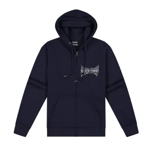 REAL SURF FLAME LOGO ZIP-UP HOODIE YOUTH - NAVY