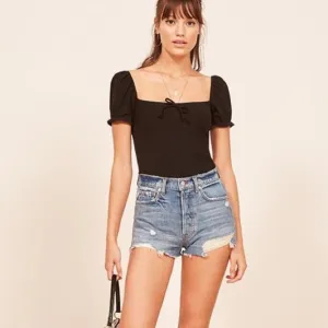 Reformation Dixie High Rise Denim Shorts
