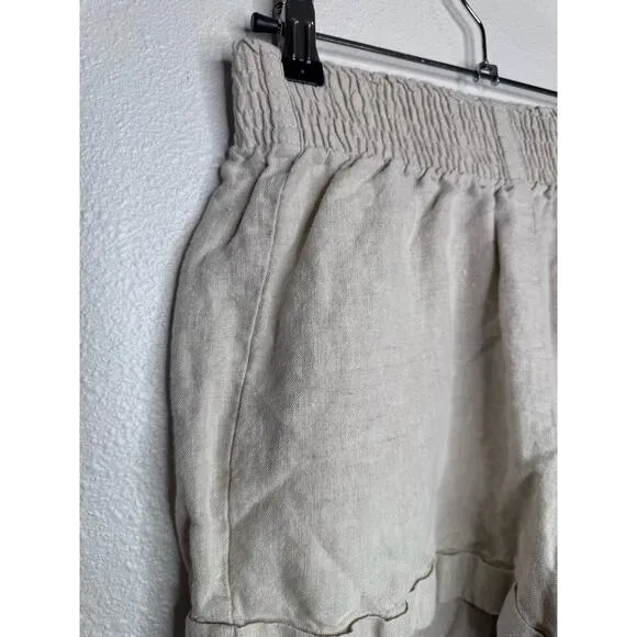 Reformation Nashville High Waisted Linen Shorts XS